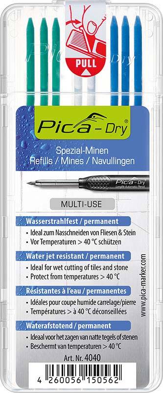 Minen-Set für Tieflochmarker Pica-Dry weiß, grün, blau Pica - Artikel: 4260056150562