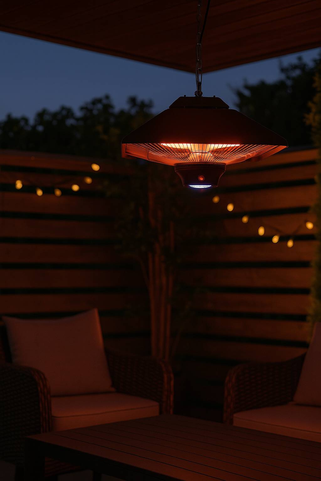 WDH Decken-Heizstrahler WDH-200LS - 2.000 W - Innen & Außen - mit integrierter LED-Lampe-3