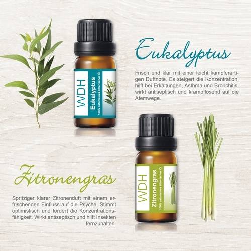 WDH Ätherisches Ölset – 6 × 10 ml – für Aroma-Diffuser-4