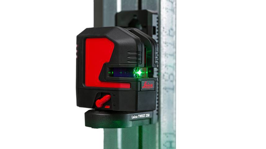 Leica Lino L2Gs - grüner Kreuzlinienlaser mit magnetischem Adapter TWIST 250 und Etui-3