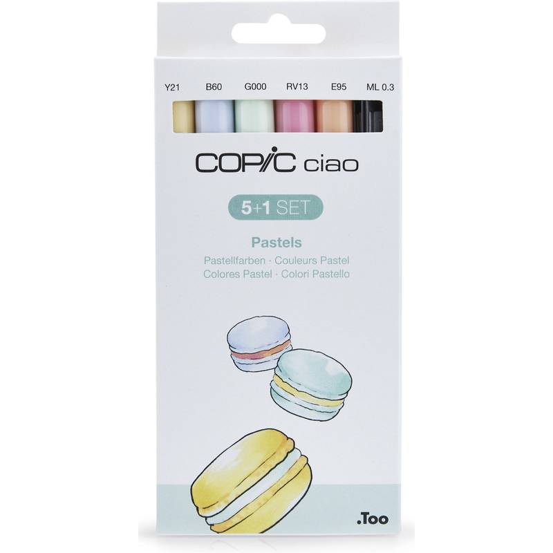 COPIC Marker ciao, 5+1 Set "Pastels"-0