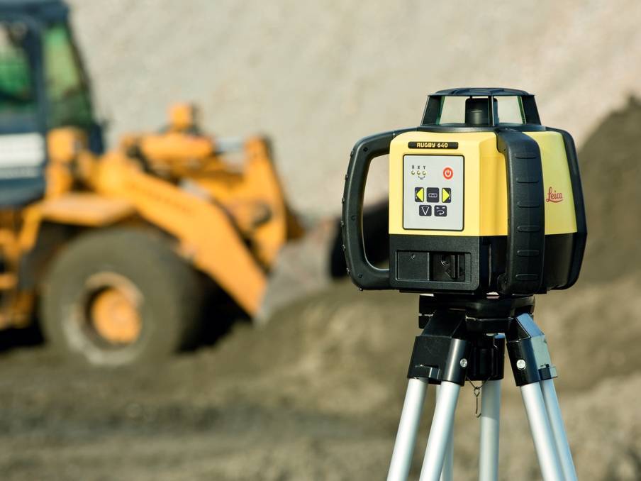 Leica Rugby 640 Rotationslaser mit Rod Eye 120 Basic, Akku, Ladegerät, Koffer-2