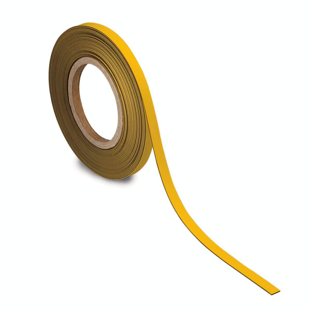 Kennzeichnungsband,magnethaftend,LxB 10m x 10mm,Stärke 1mm,gelb,Haftkraft 42g/cm²-0