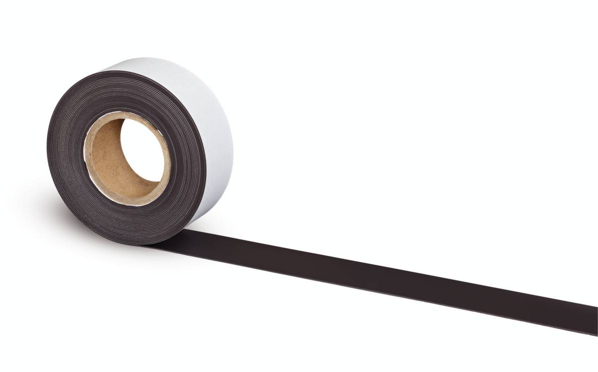 Magnetband,vorne selbstklebend,LxB 10m x 60mm,Stärke 1mm,schwarz,Haftkraft 40g/cm²-0