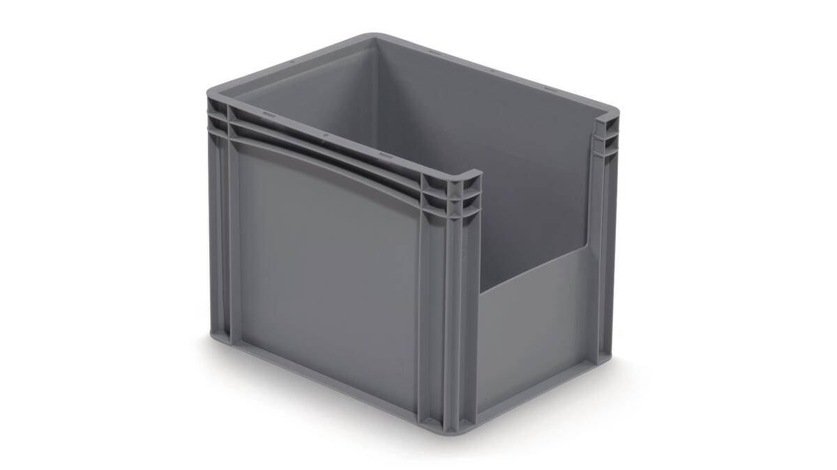 Stapelbehälter,HxLxB 320x400x300mm,30l,PP,grau,Wände geschlossen,Boden geschlossen-0