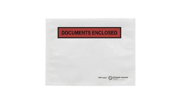 Dokumententasche,"Documents enclosed",DIN lang,Papier