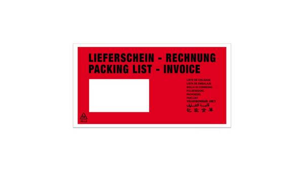 Dokumententasche,"Lieferschein-Rechnung/Packing list-Invoice",DIN lang,Papier