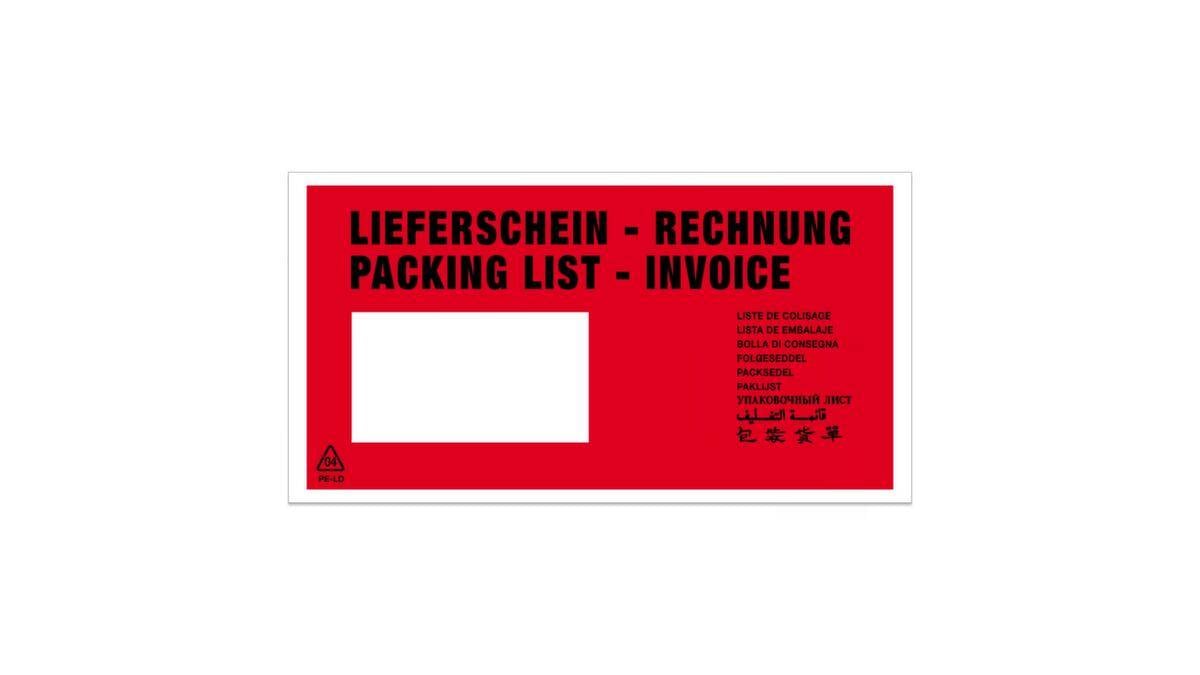 Dokumententasche,"Lieferschein-Rechnung/Packing list-Invoice",DIN lang,Papier-0