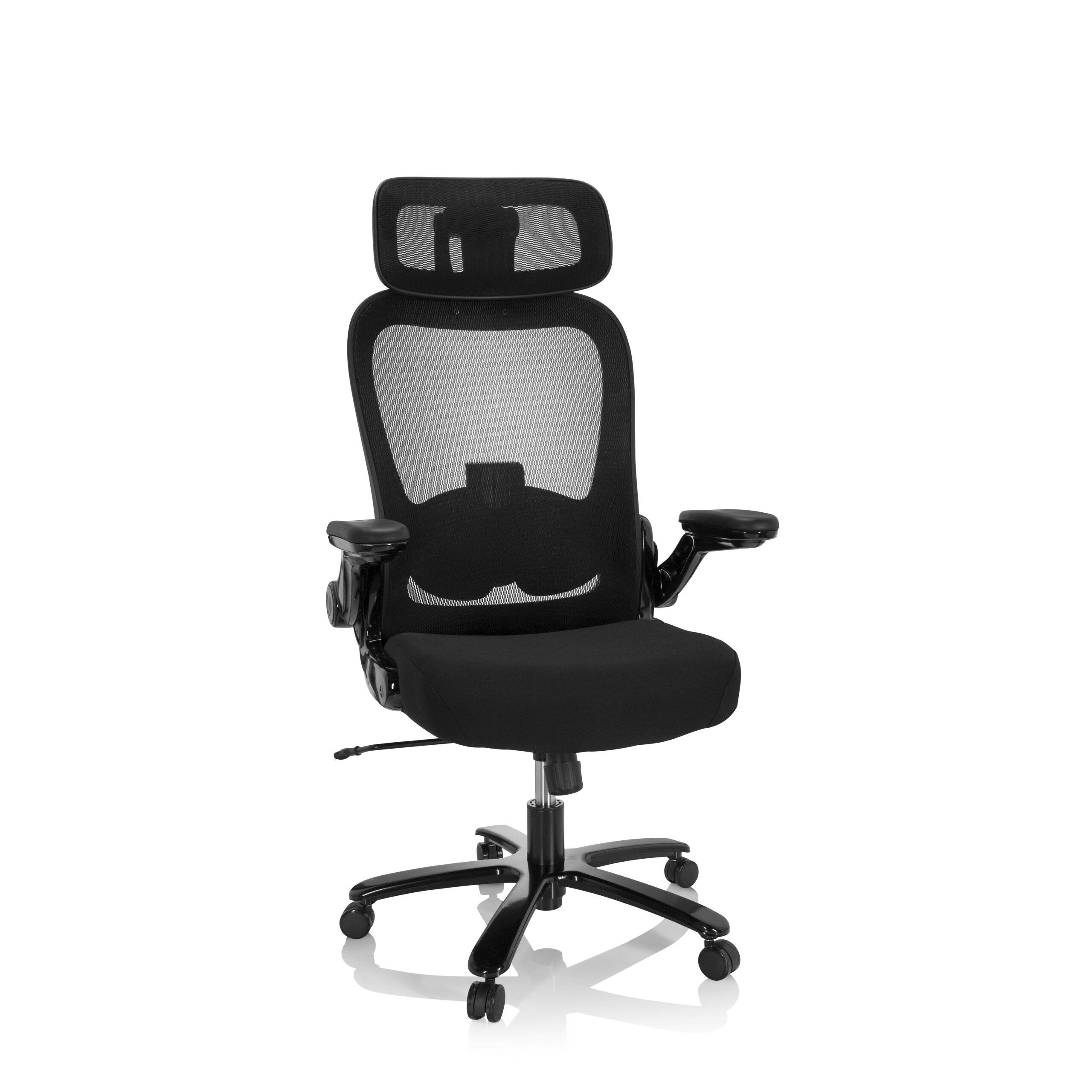 Schwerlaststuhl Bürostuhl INSTRUCTOR SW I PRO - XXL Netzstoff Stoff schwarz hjh OFFICE-0