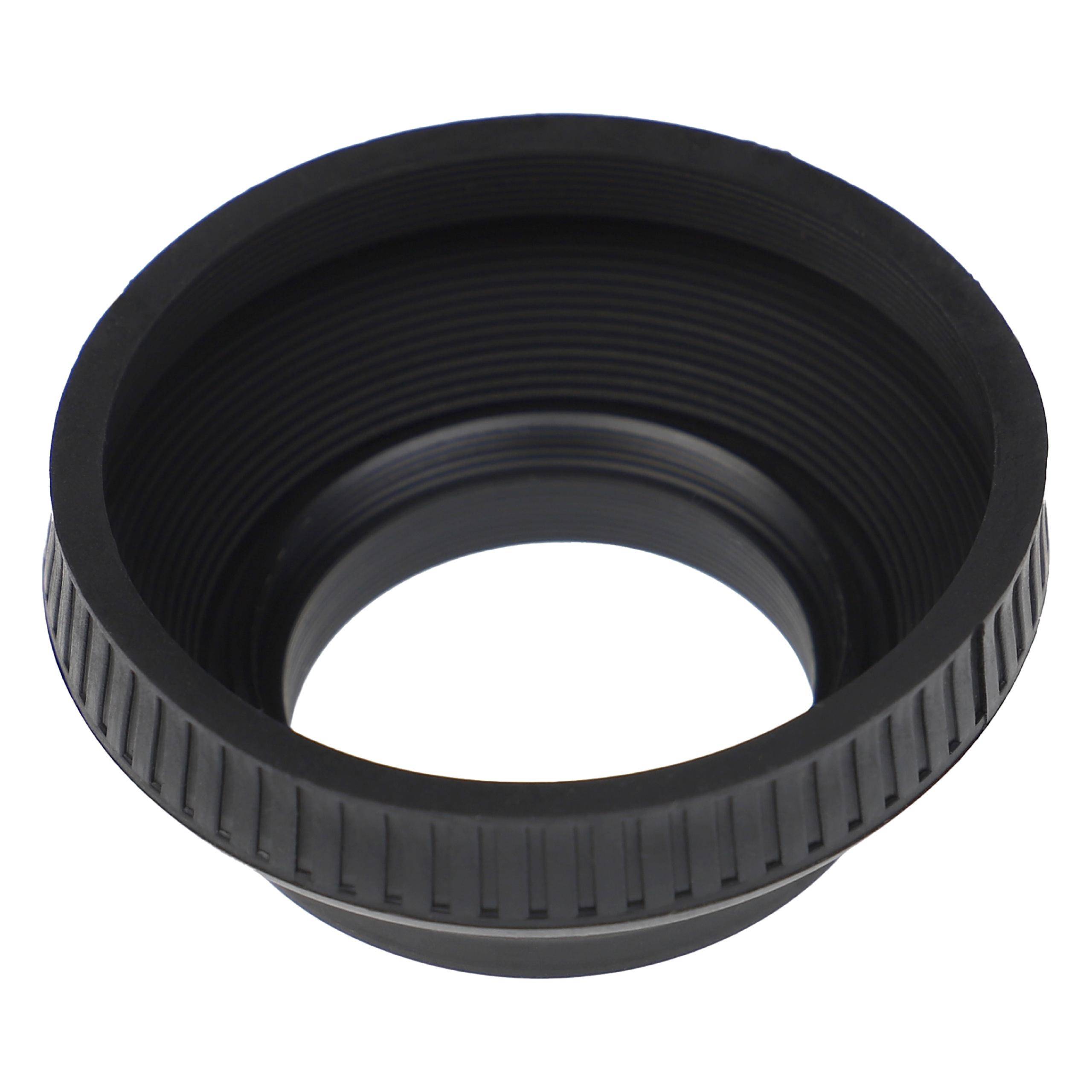 vhbw Gegenlichtblende für 37mm Objektive | Weitwinkel, Schwarz, Gummi, Rund, 6 cm-3