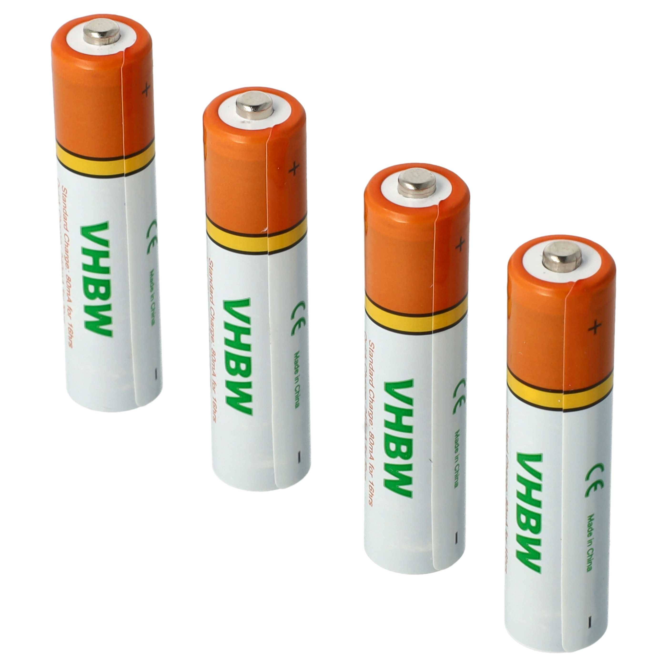 vhbw 20x AAA Micro Akku kompatibel mit Logitech K750, R400, R700, MK320, MK520, M560, M185, M187 kabellose Maus (800 mAh-3