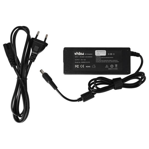 vhbw Netzteil kompatibel mit Toshiba Satellite Pro 4280 | 4300, 440, 4600, 460, 4280ZDVD, 440CDX, 460CDX Notebook, 90 W