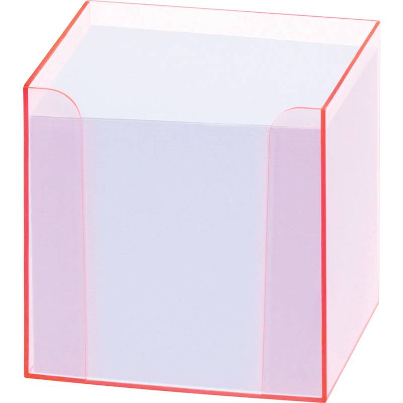 FOLIA - Zettelbox transparent pink inkl. 800 Notizzettel-0
