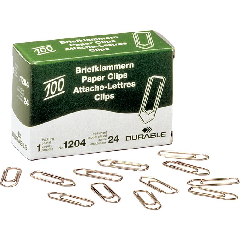Briefklammer 26mm verkupfert 100 St./Pack. - Artikel: 176040300-0
