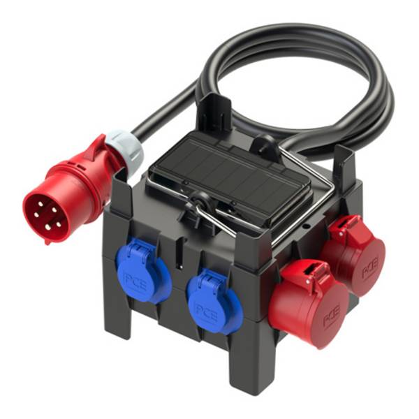 PC ELECTRIC Mobilverteiler "IMST BV" (Eingang: 1x CEE-Stecker 400V/32A/5p + 2m Kabel | Ausgang: 1x CEE-Dose 400V/32A/5p