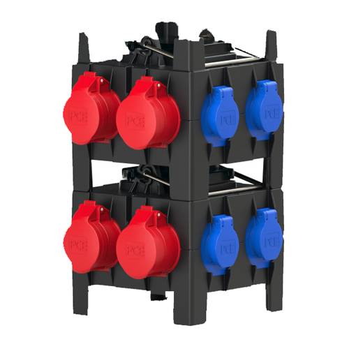 PC ELECTRIC Mobilverteiler "IMST BV" (Eingang: 1x CEE-Stecker 400V/32A/5p + 2m Kabel | Ausgang: 1x CEE-Dose 400V/32A/5p-2