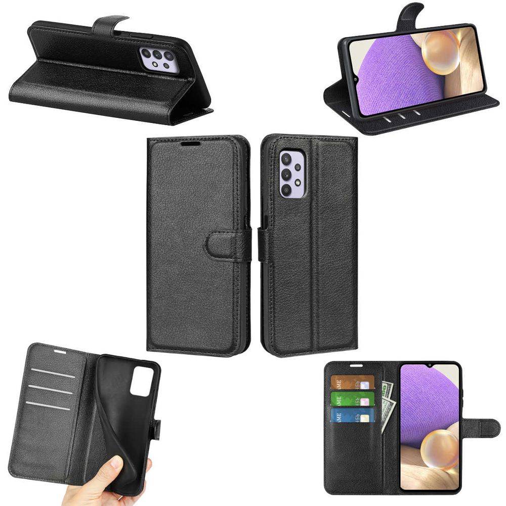 Für Samsung Galaxy A53 5G Handy Tasche Schwarz Etuis Kunst-Leder Cover Hülle Neu-0