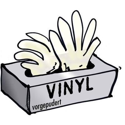 L+D  14692 100 St. Vinyl Einweghandschuh Größe (Handschuhe): 9, L    