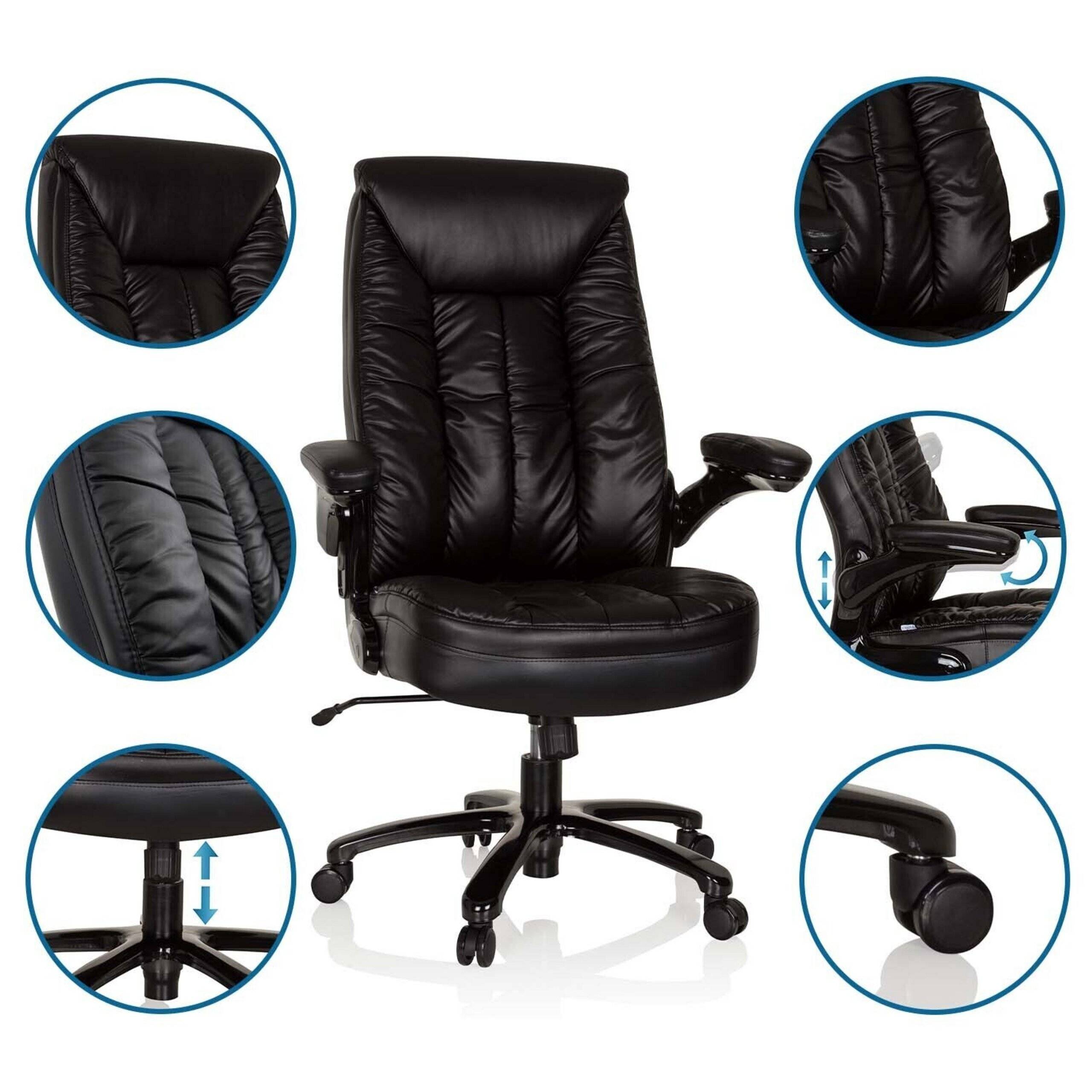 Schwerlaststuhl Bürostuhl INSTRUCTOR III XXL Kunstleder schwarz hjh OFFICE-3