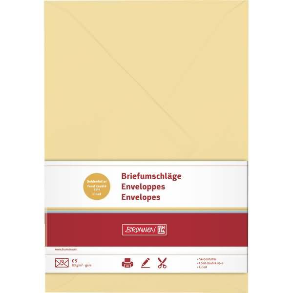 Briefumschläge B5 Nassklebung 80g/qm honig VE=10 Stück-0