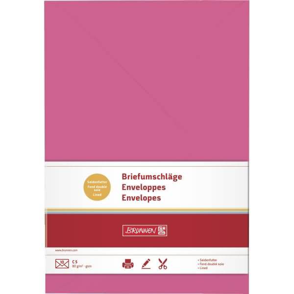 Briefumschläge C5 Nassklebung 80g/qm fuchsia VE=10 Stück-0