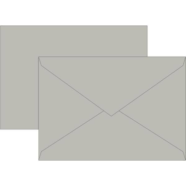 Briefumschläge C5 Nassklebung 80g/qm grau VE=10 Stück-1