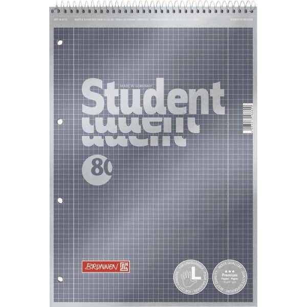 Spiralblock Premium Student A4 90g/qm 80 Blatt Lineatur 28