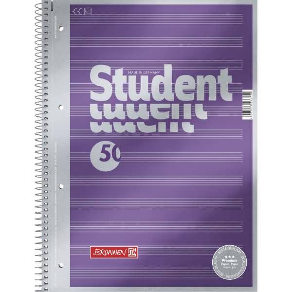 Collegeblock Premium Student A4 90g/qm 50 Blatt Noten