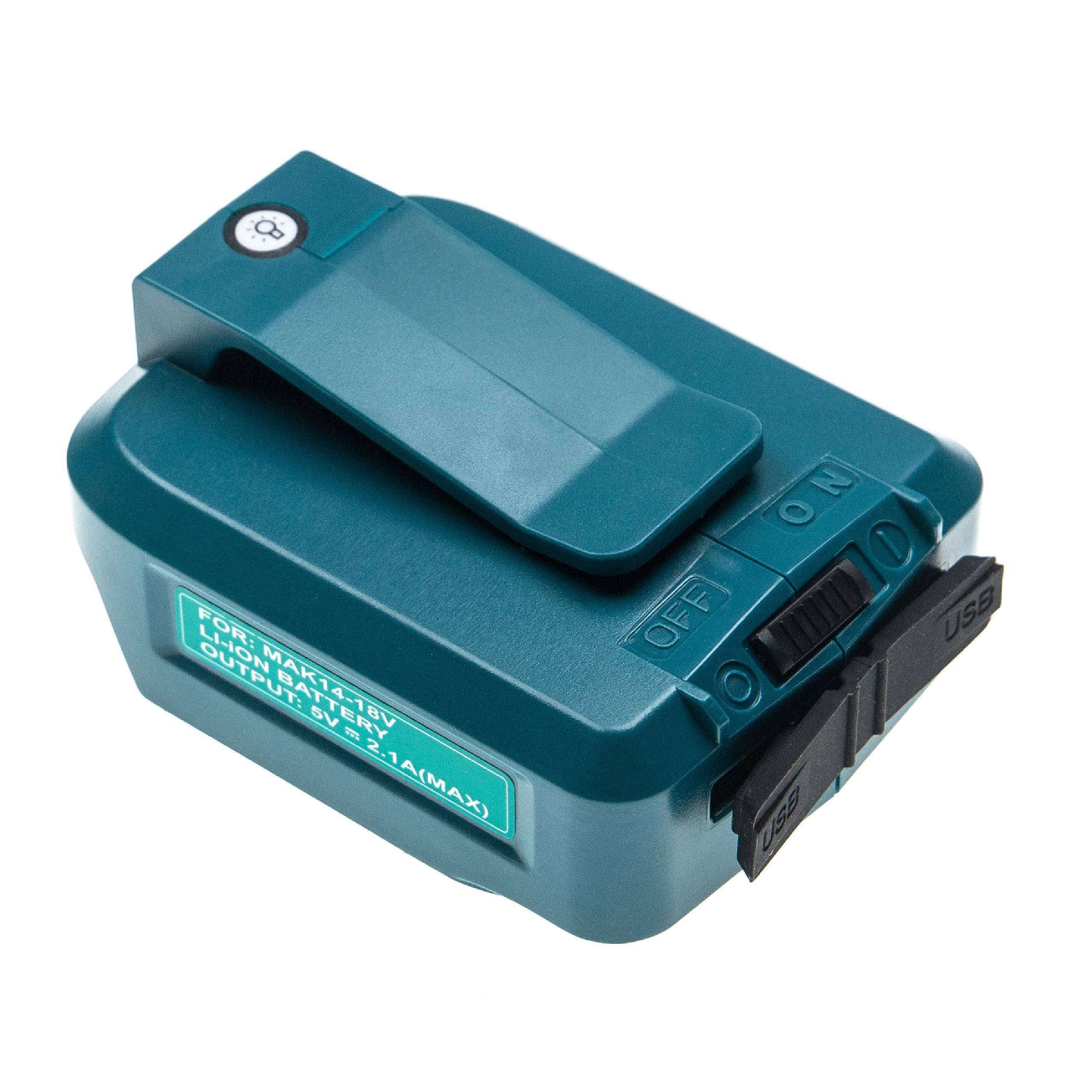vhbw Akku-Adapter kompatibel mit Makita MET1821 | T6226 14,4 V - 18 V / 2 A Li-Ion Akkus - Adapter-1