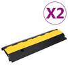 vidaXL Kabelbrücken 2 Stk. 2 Kanäle Gummi 100 cm