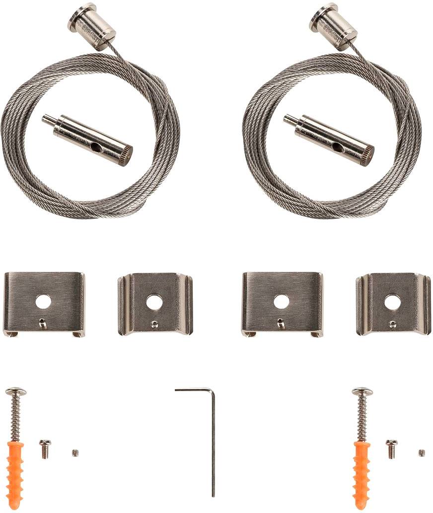 SLV Drahtseilabhängung für EUTRAC®, S-TRACK und 1 Phasen- Schienen, 5m, zweier Set-0