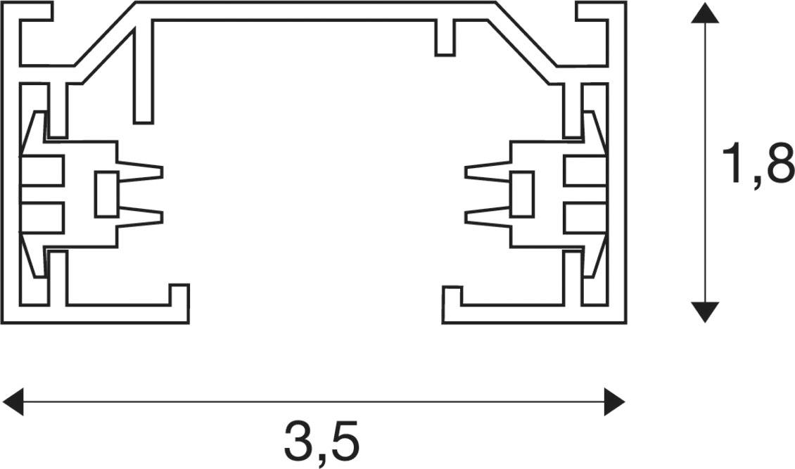 SLV 143021 4024163092821 Hochvolt-Schienensystem-Komponente Schiene 1phasig Weiß-4