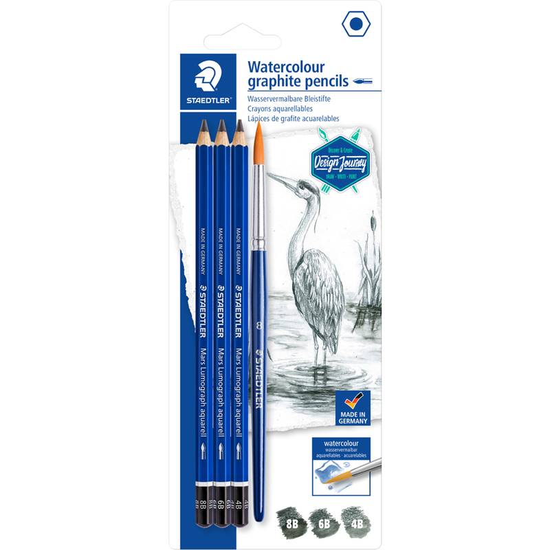 STAEDTLER Bleistift-Set Mars Lumograph aquarell, Blister-0