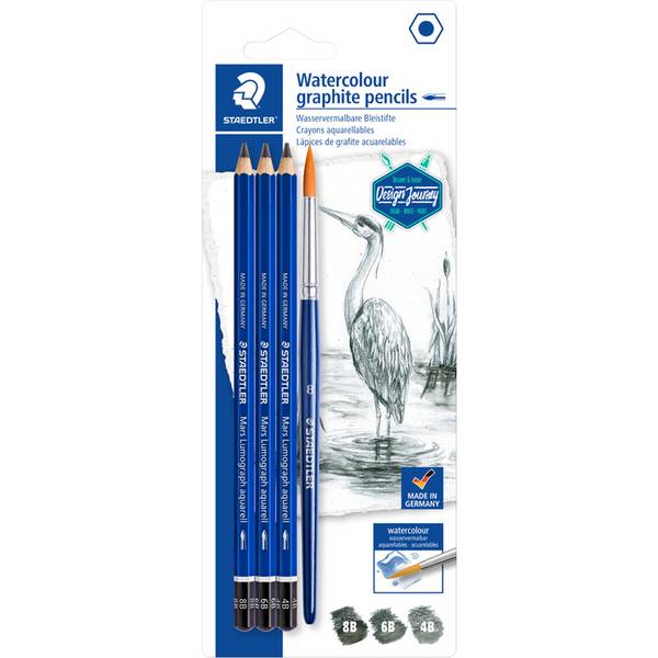 STAEDTLER Bleistift-Set Mars Lumograph aquarell, Blister