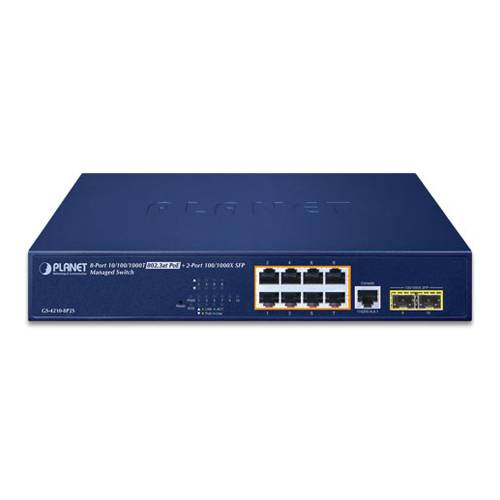 PLANET GS-4210-8P2S - Switch - L4 - managed - 8 x 10/100/1000 (PoE+)-1