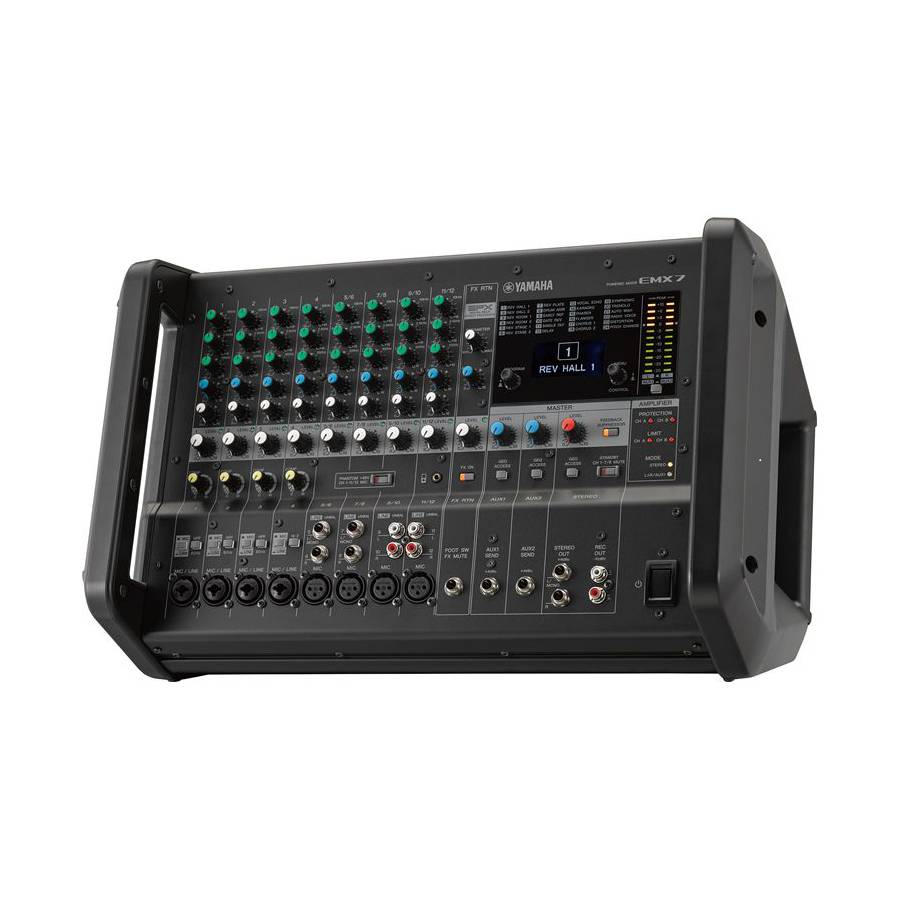 YAMAHA EMX7 - Powermixer / Mischpult (2x 710 Watt | 12 Channel | 3-Band EQ | 19" montierbar) - in schwarz-1