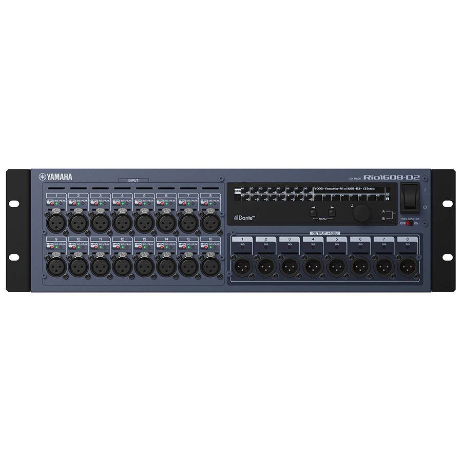 YAMAHA RIO1608-D2 - I/O-Rackgerät mit integrierter Dante-Unterstützung (16 Eingänge & 8 Ausgänge)-1