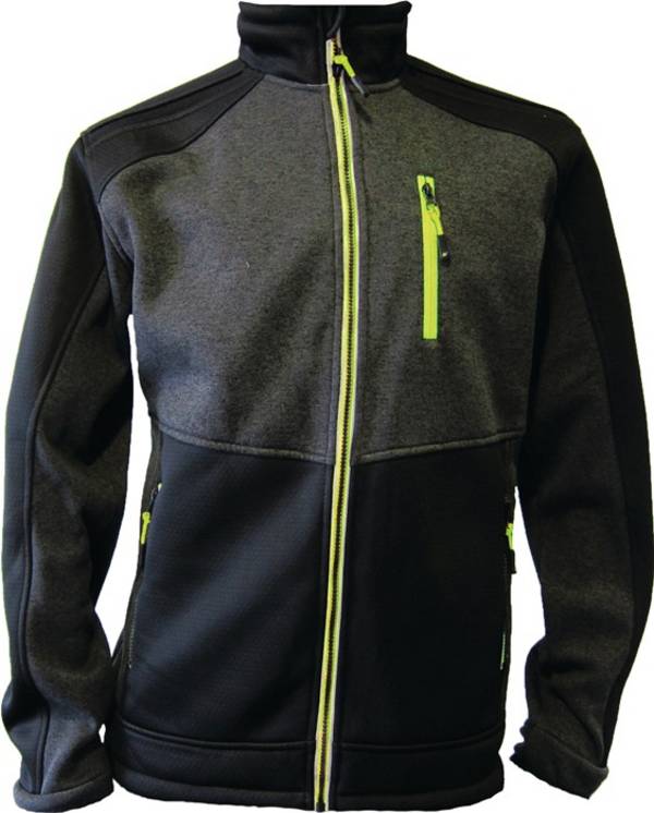 Strickfleecejacke Gr.M dunkelgrün/schwarz/lime TERRAX