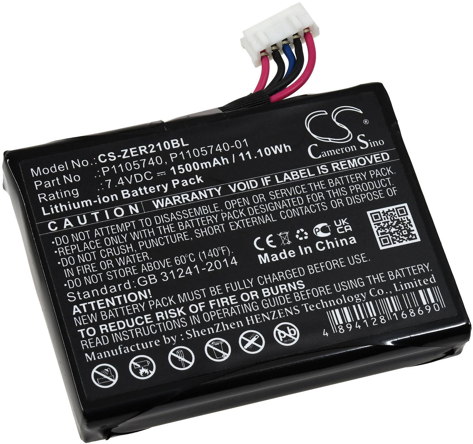 Akku für mobilen Drucker Zebra ZQ220, 7,4V, Li-Ion-0