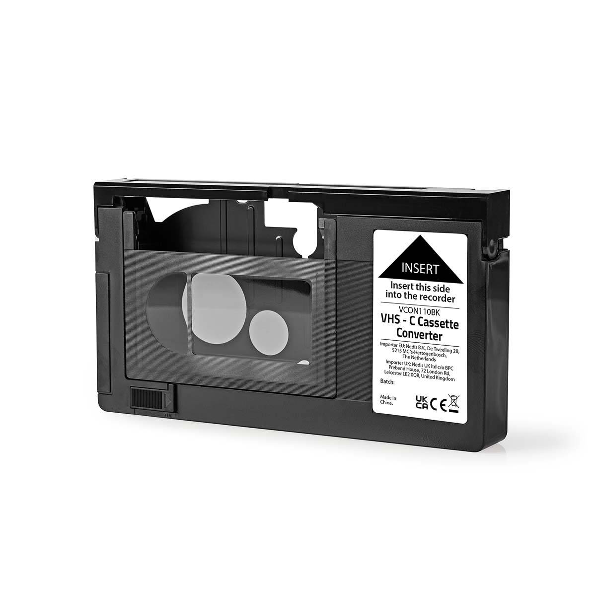 Nedis VHS Adapter | Konversation: VHS-C zu VHS | Plug and Play | Schwarz-0