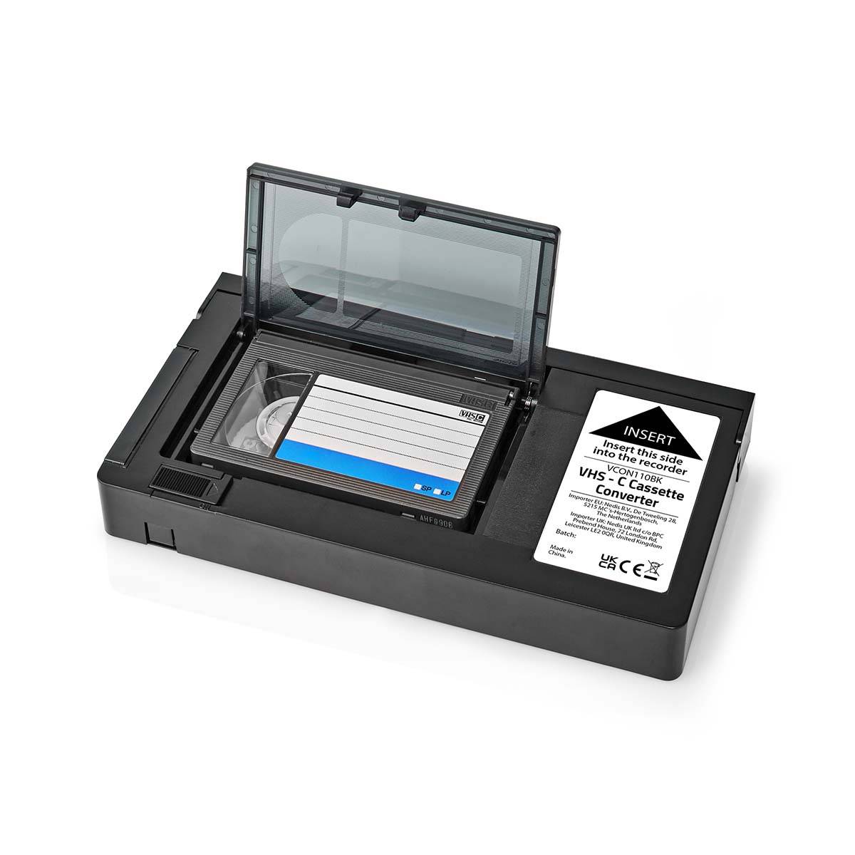 Nedis VHS Adapter | Konversation: VHS-C zu VHS | Plug and Play | Schwarz-2