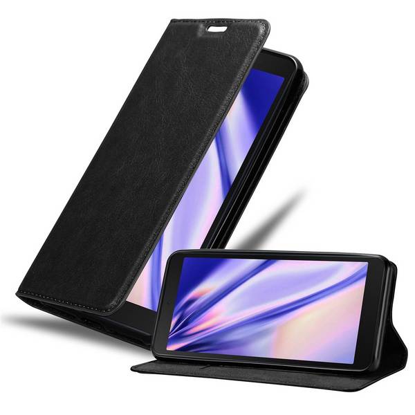 Cadorabo Hülle für Samsung Galaxy XCover 5 Schutz Hülle in Schwarz Handyhülle Etui Case Cover Magnetverschluss
