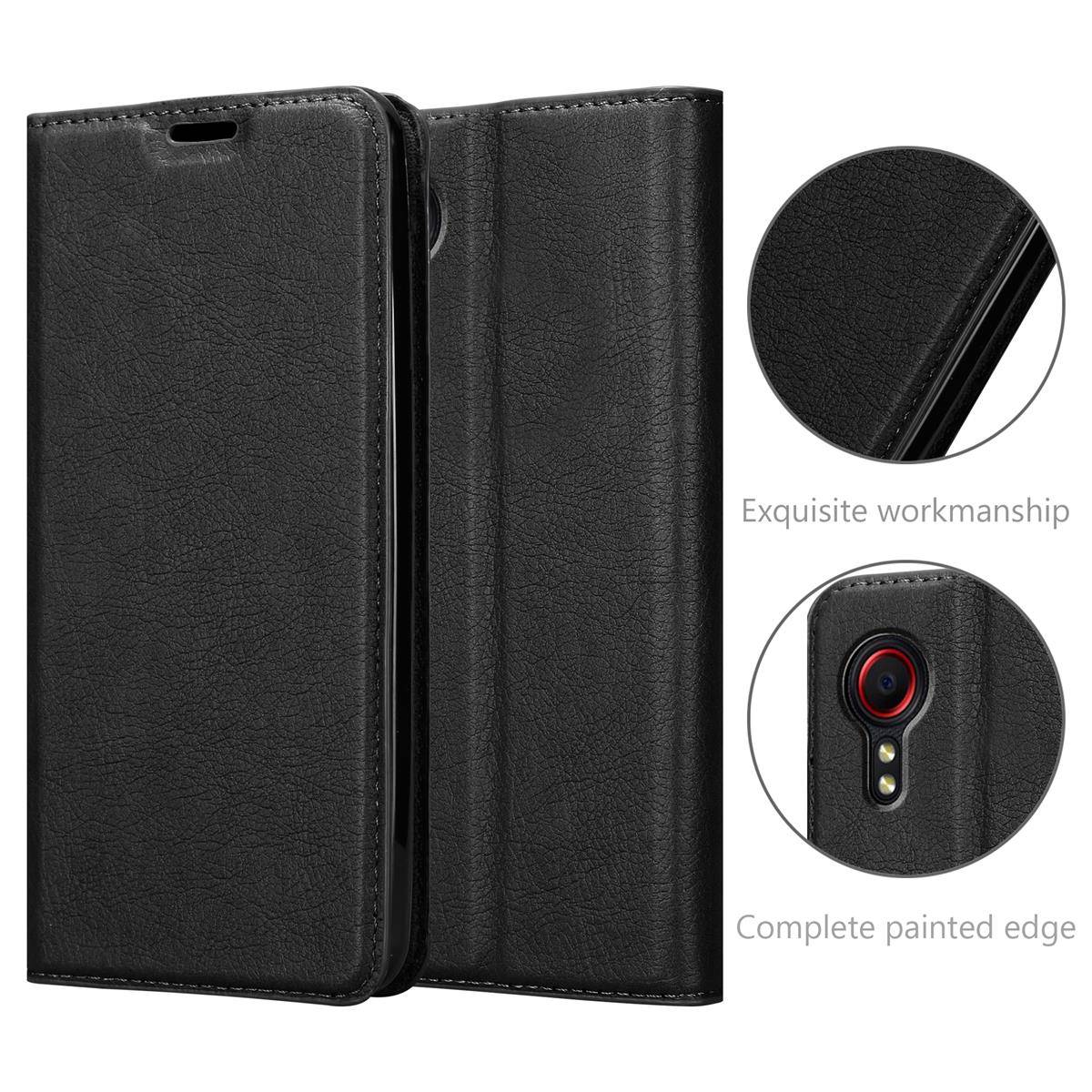 Cadorabo Hülle für Samsung Galaxy XCover 5 Schutz Hülle in Schwarz Handyhülle Etui Case Cover Magnetverschluss-4