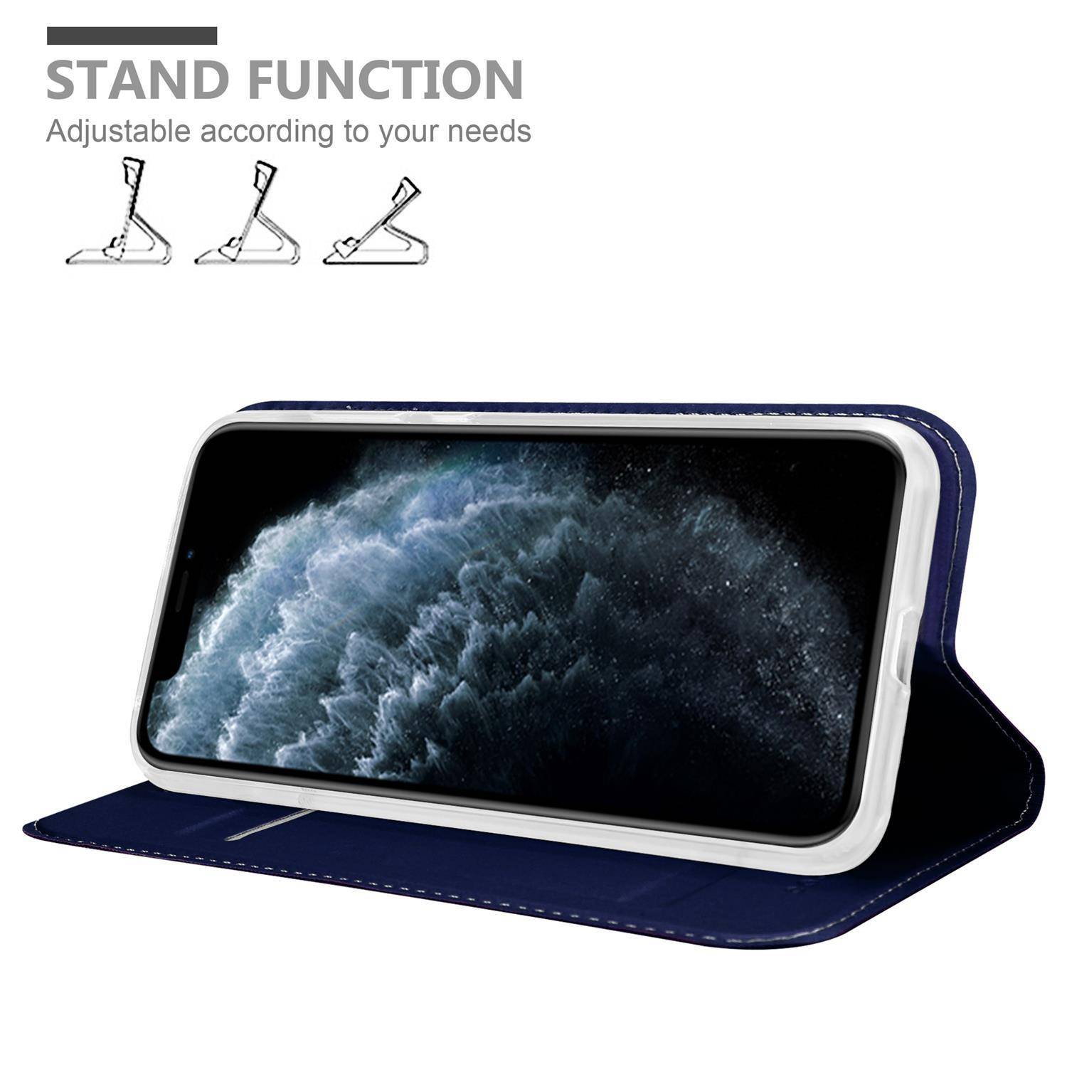 Cadorabo Handyhülle für Apple iPhone 11 PRO Schutz Hülle in Blau Cover Etui Book Case Booklet-3