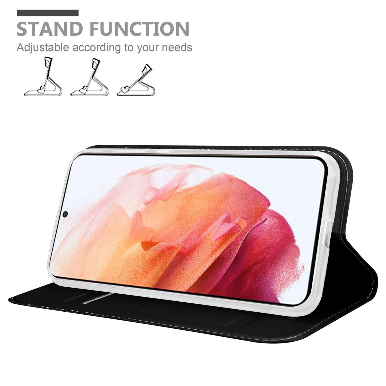 Cadorabo Handyhülle für Samsung Galaxy S21 5G Schutz Hülle in Schwarz Cover Etui Book Case Booklet-3