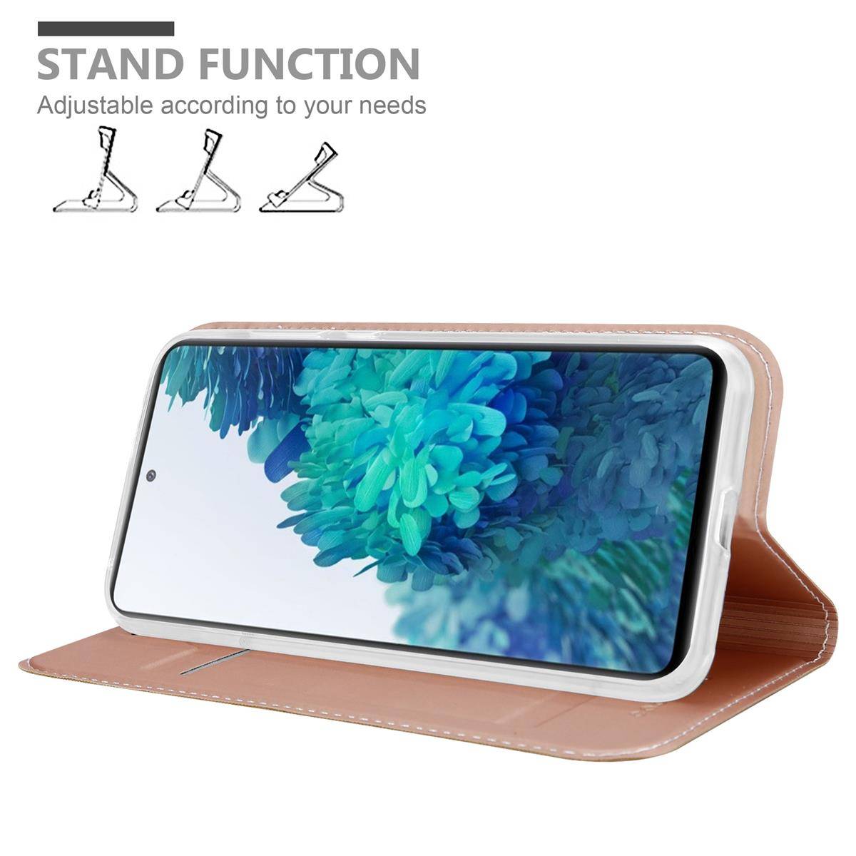Cadorabo Handyhülle für Samsung Galaxy S20 FE Schutz Hülle in Rosa Cover Etui Book Case Booklet-2