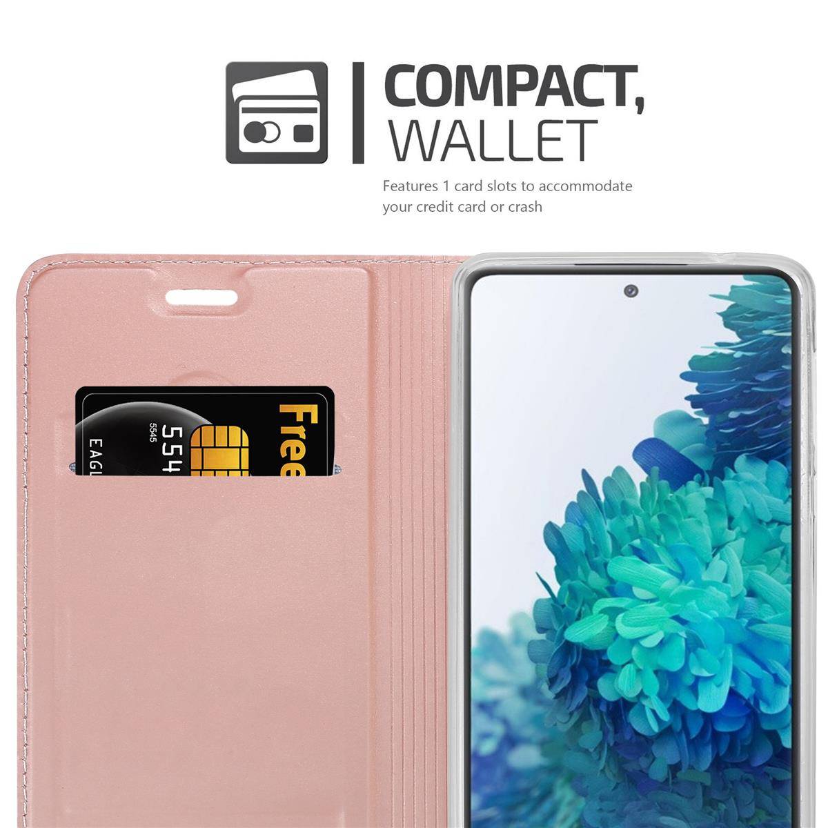 Cadorabo Handyhülle für Samsung Galaxy S20 FE Schutz Hülle in Rosa Cover Etui Book Case Booklet-3