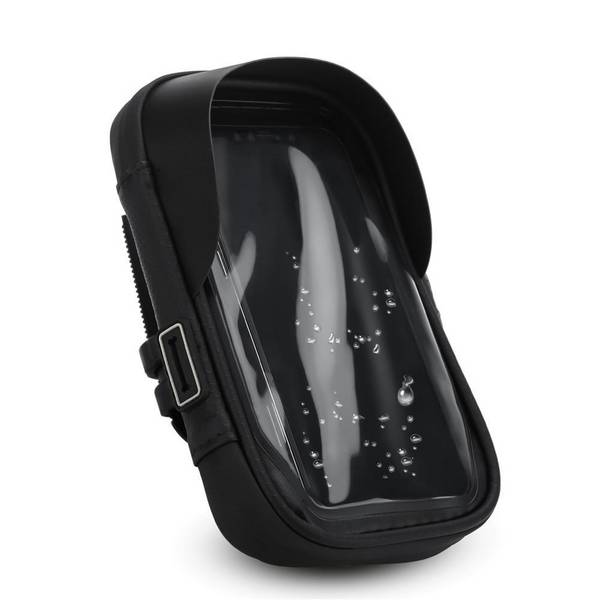 Cadorabo 6.0 Zoll Handy Fahrradtasche in Schwarz Rahmentasche mit Handyhalter für Smartphones bis 6 Zoll