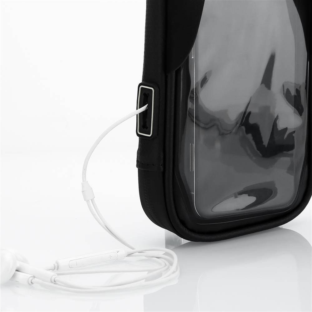 Cadorabo 6.0 Zoll Handy Fahrradtasche in Schwarz Rahmentasche mit Handyhalter für Smartphones bis 6 Zoll-1