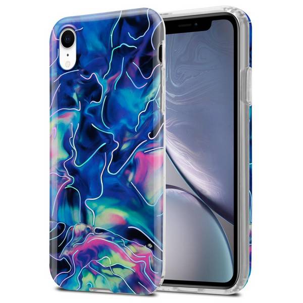 Cadorabo Schutzhülle für Apple iPhone XR Hülle in Blau TPU Handyhülle Etui Case Cover